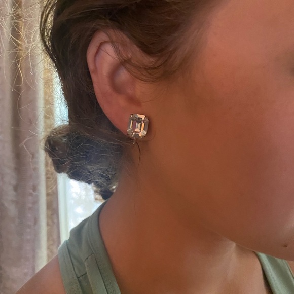 Vintage Rhinestone 2 Row Choker and Earrings - Picture 5 of 9